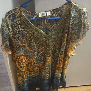 Cato Multicolor Paisley Blouse